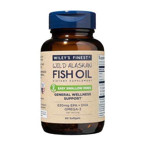Wiley's Finest Wild Alaskan Fish Oil Easy Swallow Minis 60 Mini Softgels
