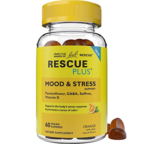 Bach RESCUE Plus Mood & Stress 60 Gummies Natural Orange Flavor