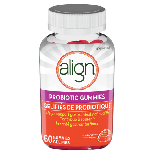 Align Digestive Support Probiotic Gummies Gastrointestinal Strawberry 60 pcs NEW