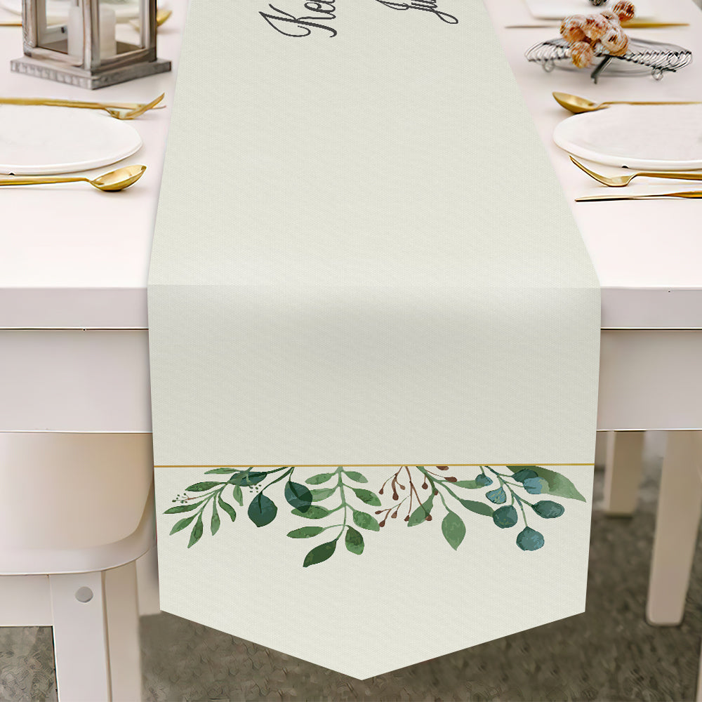 Wedding Ceremony Table Runner Personalized Wedding Table Runner Fresh Green Style Decor