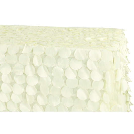 90"x156" Petal Circle Taffeta Rectangular Tablecloth - Ivory