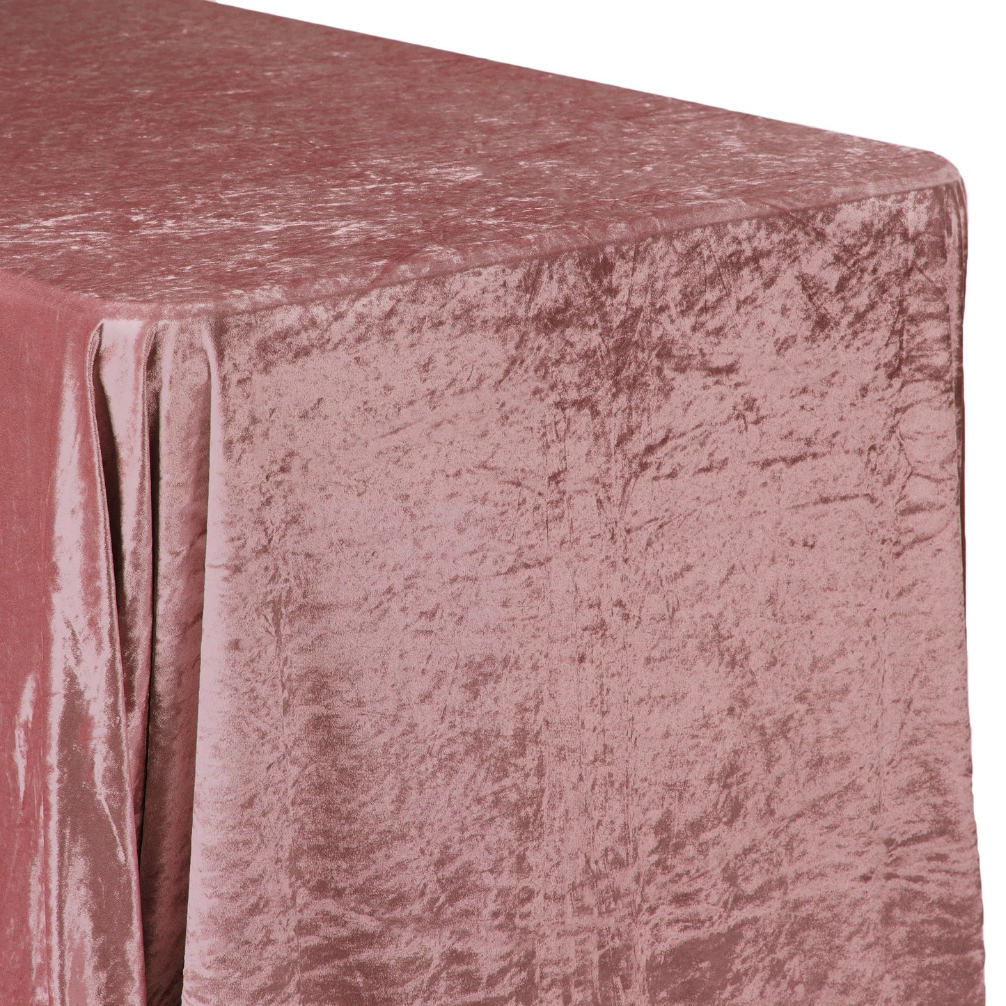 Velvet 90"x132" Rectangular Tablecloth - Dark Dusty Rose/Mauve