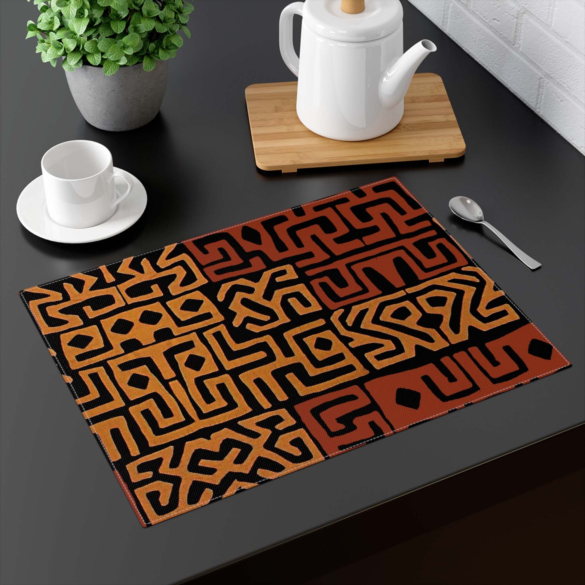 African Tabletop Placemat Kuba Pattern - Bynelo