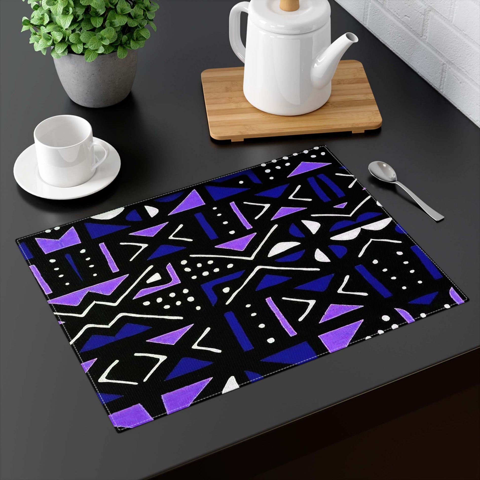 African Print Tabletop Placemat Tribal Mudcloth - Bynelo