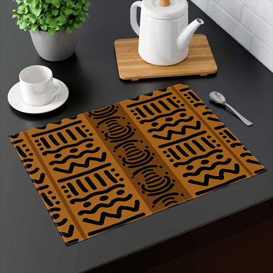 African Tabletop Placemat Traditional Kuba Pattern - Bynelo