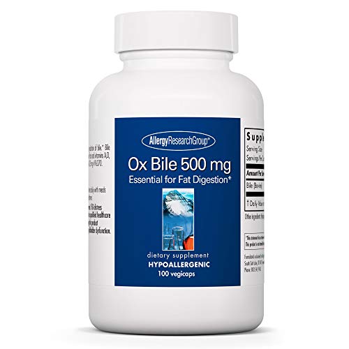 Allergy Research Group - Ox Bile 500 mg - 100 Vegicaps