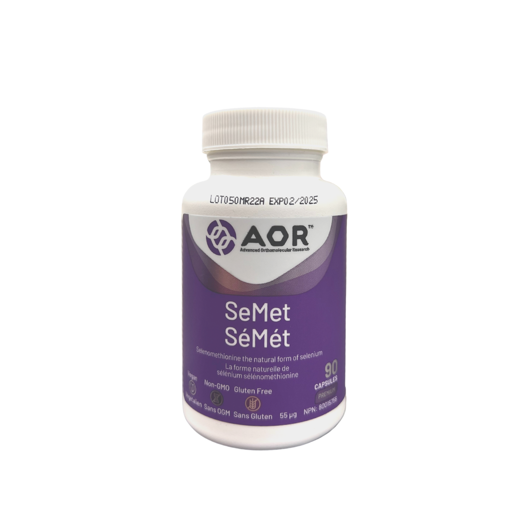 AOR Semet Selenium Trace Mineral Antioxidant Cellular Growth 90 Veggie Caps NEW
