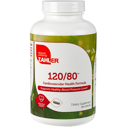 Advanced Nutrition by Zahler 120/80 Blood Pressure  180 caps
