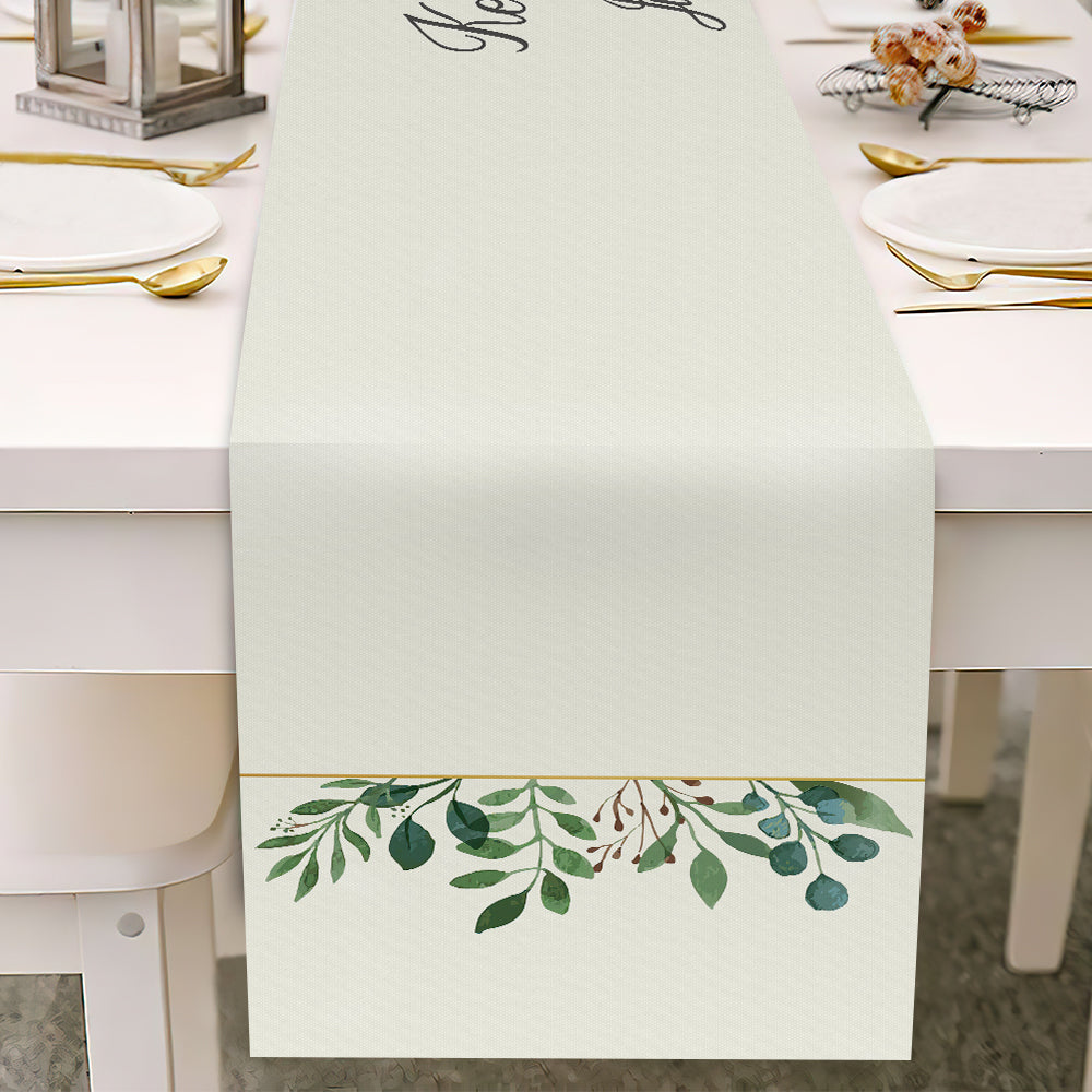 Wedding Ceremony Table Runner Personalized Wedding Table Runner Fresh Green Style Decor
