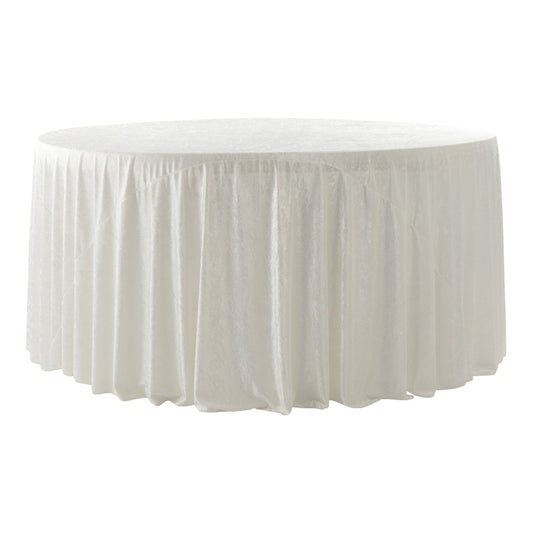 Velvet 132" Round Tablecloth - Ivory