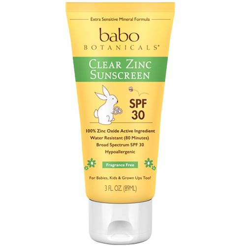 Babo Botanicals Clear Zinc Sunscreen Unscented 3 oz