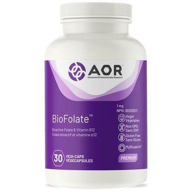 AOR BioFolate - 30 veg capsules - YesWellness.com