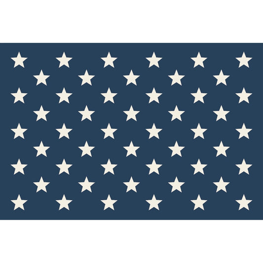 WHITE STARS ON BLUE PLACEMATS