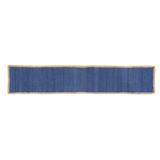 72" x 13" Table Runner Solid Cotton Tufted, Midnight Blue