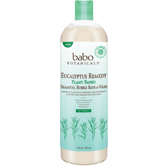 Babo Botanicals Eucalyptus Sham Bubble Bath&Wash 15 floz