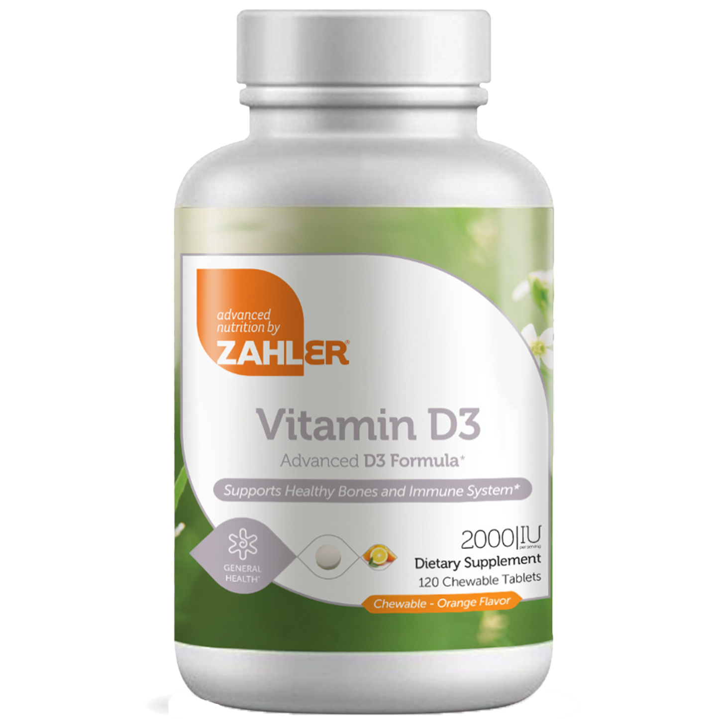 Advanced Nutrition by Zahler Vitamin D3 2000 IU 120 chew tabs